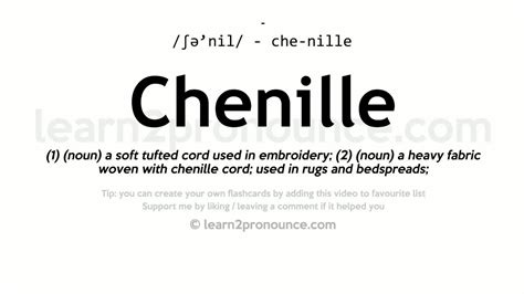 chenille pronunciation